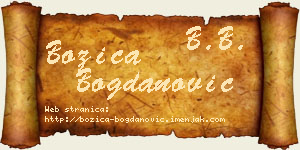 Božica Bogdanović vizit kartica
